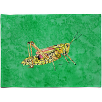 "Caroline's Treasures 8849PLMT Grasshopper On Green Fabric Placemat, Multicolor"
