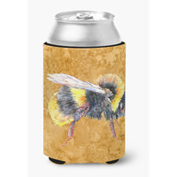 Bee on Gold Can or Bottle Beverage Insulator Hugger