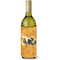 Bee on Gold Wine Bottle Beverage Insulator Beverage Insulator Hugger