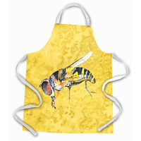 "Caroline's Treasures 8851APRON Bee on Yellow Apron, Large, Multicolor"