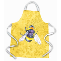 "Caroline's Treasures 8852APRON Bee on Yellow Apron, Large, Multicolor"