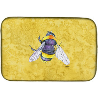 "Caroline's Treasures Bee On Yellow Dish Drying Mat, 14"" x 21"", Multicolor"