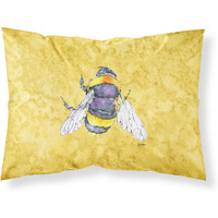 "Caroline's Treasures 8852PILLOWCASE Bee On Yellow Moisture Wicking Fabric Standard Pillowcase, Large, Multicolor"