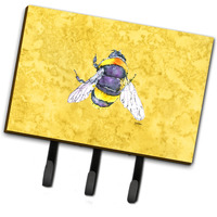"Caroline's Treasures 8852TH68 Bee on Yellow Leash or Key Holder, Large, Multicolor"