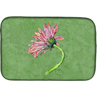 "Caroline's Treasures Gerber Daisy Pink Dish Drying Mat, 14"" x 21"", Multicolor"