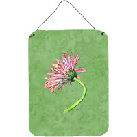 "Caroline's Treasures Gerber Daisy Pink Aluminium Metal Wall or Door Hanging Prints, 16"" x 12"", Multicolor"