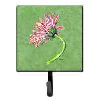 "Caroline's Treasures 8853SH4 Gerber Daisy Pink Leash or Key Holder, Small, Multicolor"