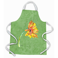 "Caroline's Treasures 8854APRON Gerber Daisy Orange Apron, Large, Multicolor"