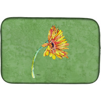 "Caroline's Treasures Gerber Daisy Orange Dish Drying Mat, 14"" x 21"", Multicolor"