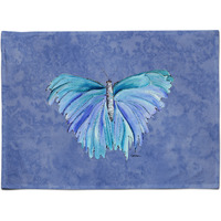 "Caroline's Treasures 8855PLMT Butterfly On Slate Blue Fabric Placemat, Multicolor"