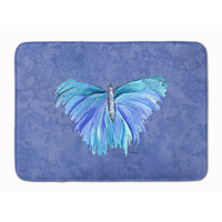 "Caroline's Treasures Butterfly on Slate Blue Floor Mat, 19"" x 27"", Multicolor"