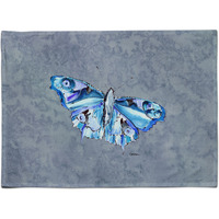"Caroline's Treasures 8856PLMT Butterfly On Gray Fabric Placemat, Multicolor"