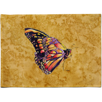 "Caroline's Treasures 8858PLMT Butterfly On Gold Fabric Placemat, Multicolor"