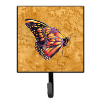 "Caroline's Treasures 8858SH4 Butterfly On Gold Leash or Key Holder, Small, Multicolor"