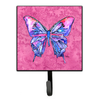 "Caroline's Treasures 8859SH4 Butterfly On Pink Leash or Key Holder, Small, Multicolor"