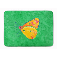 "Caroline's Treasures Butterfly Orange on Green Floor Mat, 19"" x 27"", Multicolor"