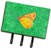 "Caroline's Treasures 8861TH68 Butterfly Orange on Green Leash or Key Holder, Large, Multicolor"