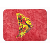 "Caroline's Treasures Butterfly on Red Floor Mat, 19"" x 27"", Multicolor"