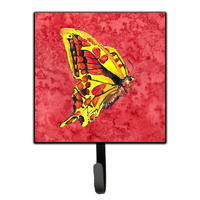 "Caroline's Treasures 8862SH4 Butterfly On Red Leash or Key Holder, Small, Multicolor"