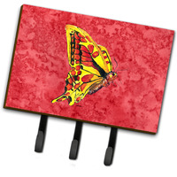 "Caroline's Treasures 8862TH68 Butterfly on Red Leash or Key Holder, Large, Multicolor"