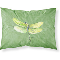 "Caroline's Treasures 8864PILLOWCASE Dragonfly On Avocado Moisture Wicking Fabric Standard Pillowcase, Large, Multicolor"