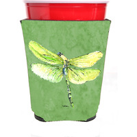 Dragonfly on Avacado Solo Cup Beverage Insulator Hugger