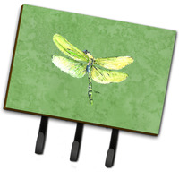 "Caroline's Treasures 8864TH68 Dragonfly on Avocado Leash or Key Holder, Large, Multicolor"