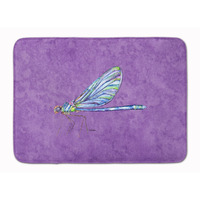"Caroline's Treasures Dragonfly on Purple Floor Mat, 19"" x 27"", Multicolor"