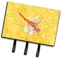 "Caroline's Treasures 8866TH68 Dragonfly on Yellow Leash or Key Holder, Large, Multicolor"