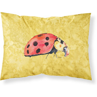 "Caroline's Treasures 8867PILLOWCASE Lady Bug On Yellow Moisture Wicking Fabric Standard Pillowcase, Large, Multicolor"