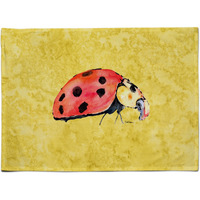 "Caroline's Treasures 8867PLMT Lady Bug On Yellow Fabric Placemat, Multicolor"