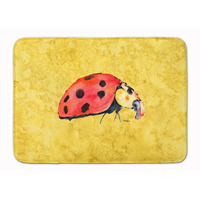 "Caroline's Treasures Lady Bug on Yellow Floor Mat, 19"" x 27"", Multicolor"