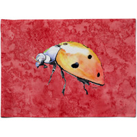 "Caroline's Treasures 8868PLMT Lady Bug On Red Fabric Placemat, Multicolor"