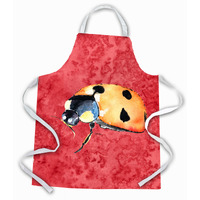 "Caroline's Treasures 8869APRON Lady Bug on Red Apron, Large, Multicolor"