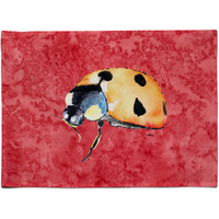 "Caroline's Treasures 8869PLMT Lady Bug On Red Fabric Placemat, Multicolor"