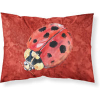 "Caroline's Treasures 8870PILLOWCASE Lady Bug On Deep Red Moisture Wicking Fabric Standard Pillowcase, Large, Multicolor"