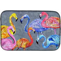 "Caroline's Treasures Flamingo Six Senses Dish Drying Mat, 14"" x 21"", Multicolor"