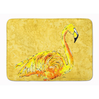 "Caroline's Treasures Flamingo on Yellow Floor Mat, 19"" x 27"", Multicolor"