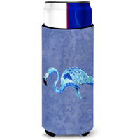 Flamingo On Slate Blue Ultra Beverage Insulators for slim cans 8873MUK