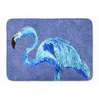 "Caroline's Treasures Flamingo On Slate Blue Floor Mat, 19"" x 27"", Multicolor"