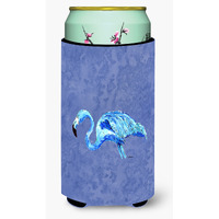 Flamingo On Slate Blue  Tall Boy Beverage Insulator Beverage Insulator Hugger