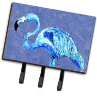"Caroline's Treasures 8873TH68 Flamingo on Slate Blue Leash or Key Holder, Large, Multicolor"