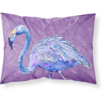 "Caroline's Treasures 8874PILLOWCASE Flamingo On Purple Moisture Wicking Fabric Standard Pillowcase, Large, Multicolor"