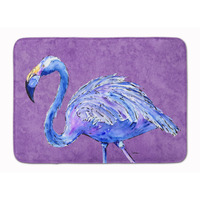 "Caroline's Treasures Flamingo on Purple Floor Mat, 19"" x 27"", Multicolor"