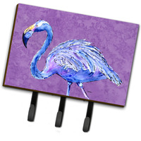 "Caroline's Treasures 8874TH68 Flamingo on Purple Leash or Key Holder, Large, Multicolor"