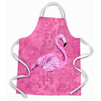 "Caroline's Treasures 8875APRON Flamingo on Pink Apron, Large, Multicolor"