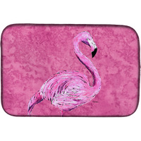 "Caroline's Treasures Flamingo On Pink Dish Drying Mat, 14"" x 21"", Multicolor"