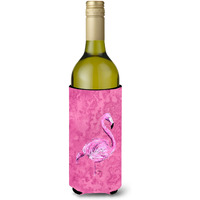 Flamingo on Pink Wine Bottle Beverage Insulator Beverage Insulator Hugger