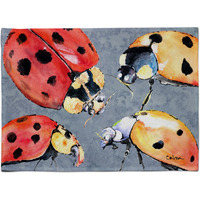 "Caroline's Treasures 8876PLMT Lady Bug Multiple Fabric Placemat, Multicolor"