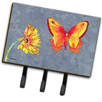 "Caroline's Treasures 8877TH68 Gerber Daisy and Butterfly Leash or Key Holder, Large, Multicolor"